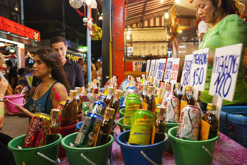 The Full Moon Party "booze buckets" are always a top seller