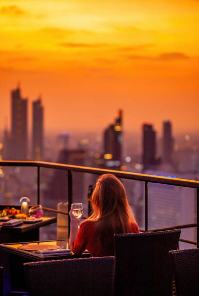 Sunset cocktail at Silom's Vertigo sky bar